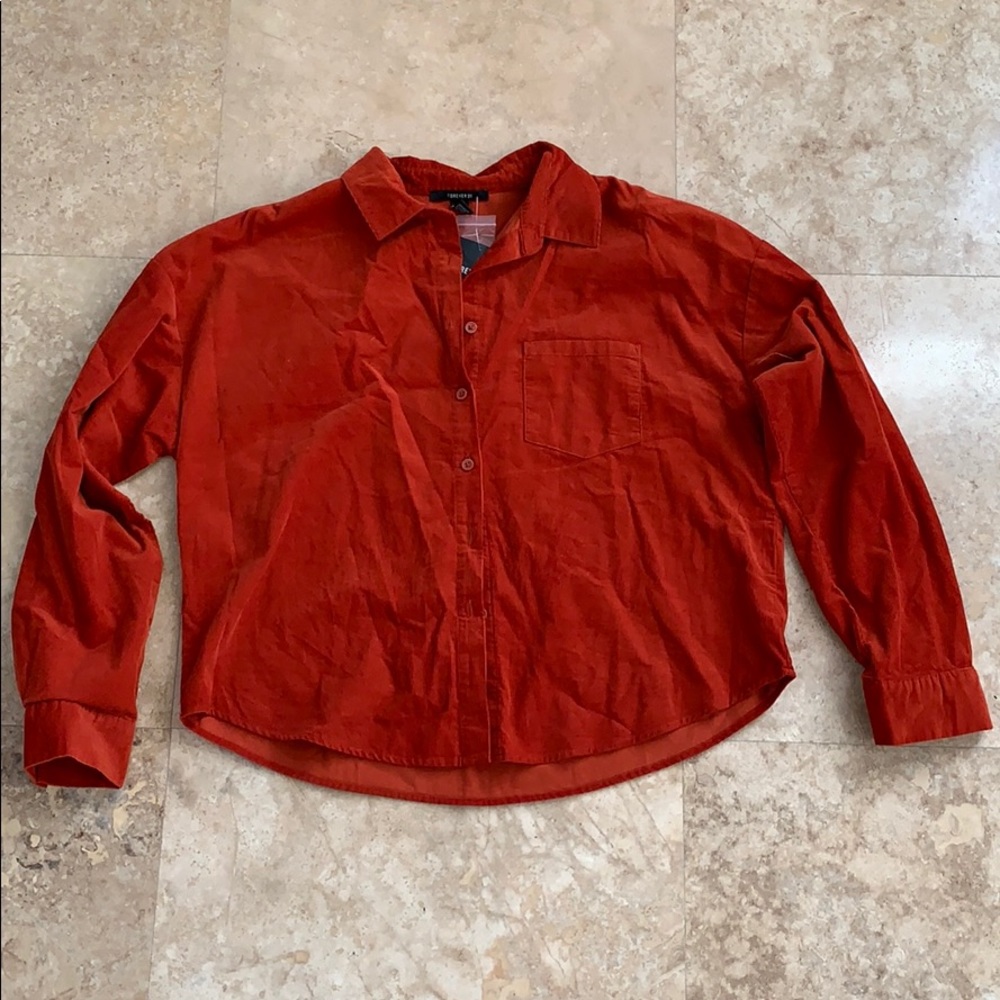 Forever 21 corduroy button up shirt